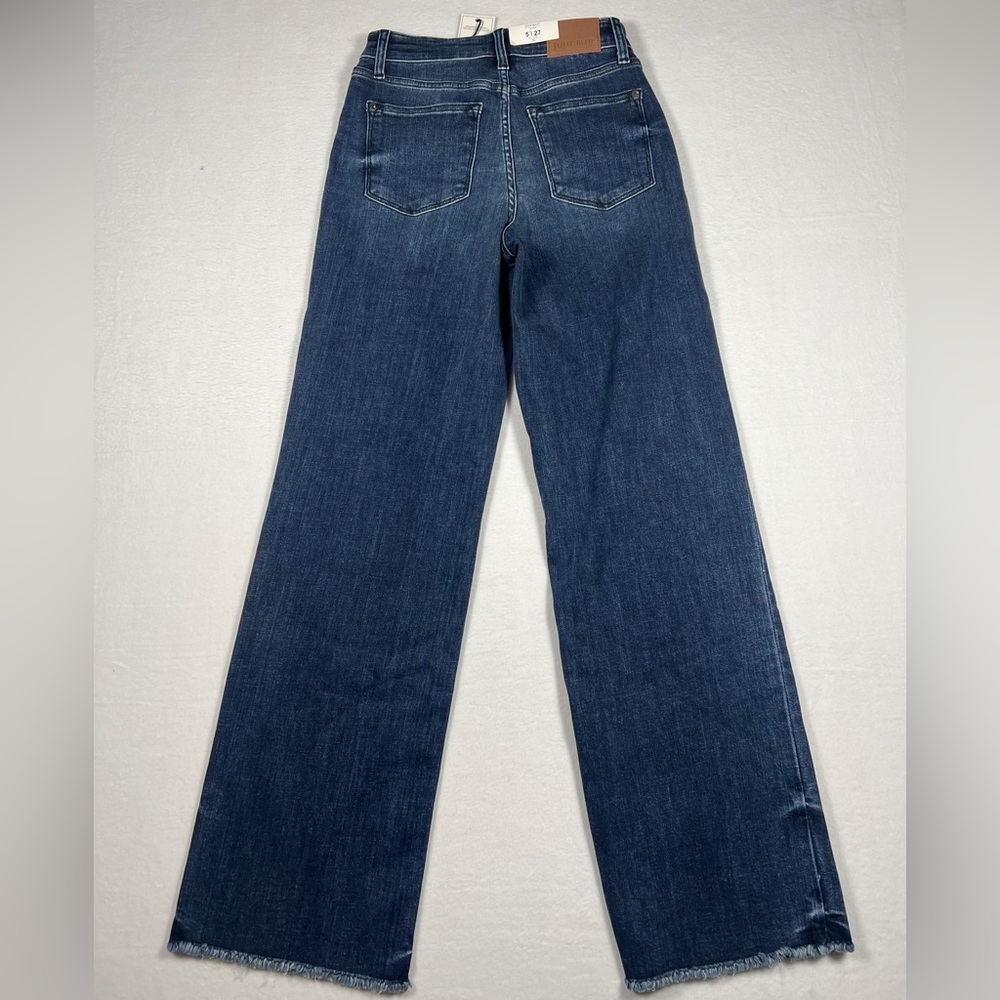 NWT Judy Blue Wide Leg Mid Rise Blue Jeans Womens Size 5/27 - Picture 5 of 11